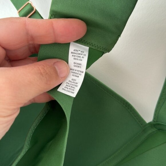 Aerie Women Solid Green Plugging Neckline Bra Plus Size 40C - Picture 10 of 11